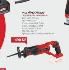 Pila přímočará aku TC-JS 18 Li-Solo Einhell Classic