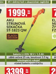 Aku strunová sekačka Black+Decker ST-1823 QW