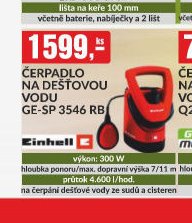 Čerpadlo na dešťovou vodu Ge-SP 3546 RB