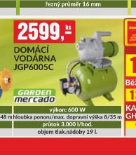 Domácí vodárna Garden Mercado JGP6005C