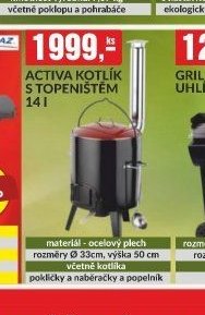 Activa kotlík s topeništěm 14 l