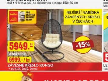 ZÁVĚSNÉ KŘESLO KONGO