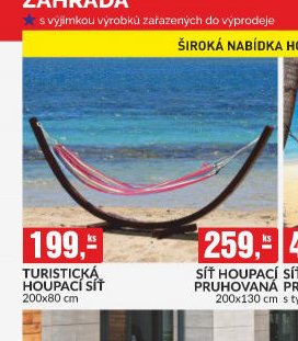 TURISTICKÁ HOUPACÍ SÍŤ 200x80 cm