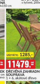 DŘEVĚNÝ STOLEK skládací, akátové dřevo