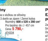 Zastřešení na bazény 600 x 520 x 280 cm