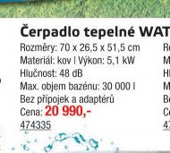 Čerpadlo tepelné WATERPOWER 70 x 26,5 x 51,5 cm