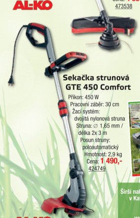 Sekačka strunová GTE 450 Comfort