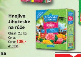 Hnojivo Jihočeské na růže