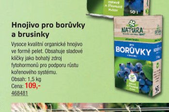 Hnojivo pro borůvky a brusinky