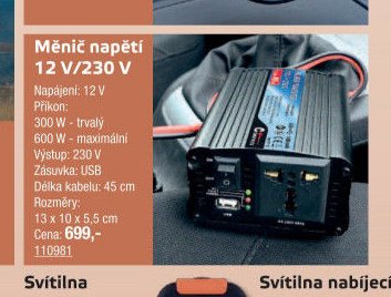 Měnič napětí 12 V/230 V