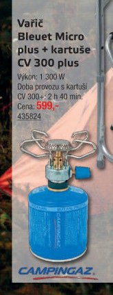 Vařič Bleuet Micro plus + kartuše CV 300 plus