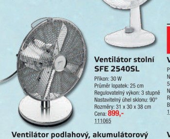 Ventilátor stolní SFE 2540SL