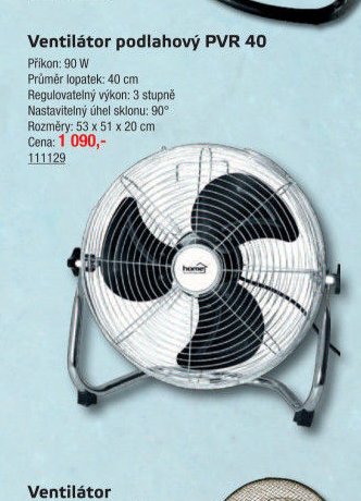 Ventilátor podlahový PVR 40