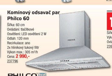Komínový odsavač par Philco 60