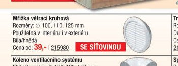 Mřížka větrací kruhová