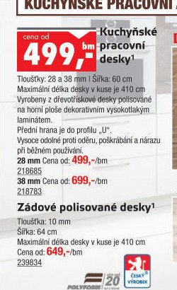 Kuchyňské pracovní desky