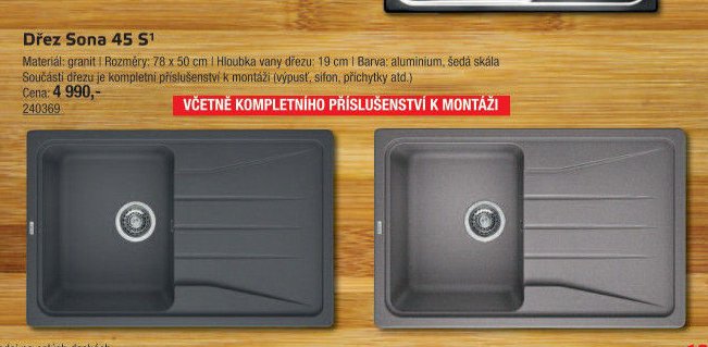 Dřez Sona 45 S