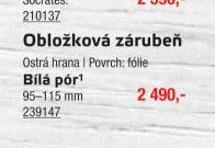Obložková zárubeň Bílá pór