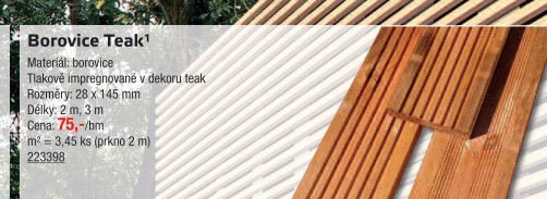 Borovice Teak