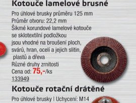 Kotouče lamelové brusné