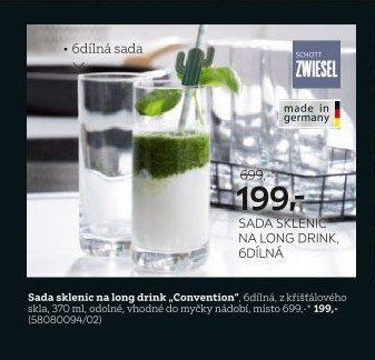 Sada sklenic na long drink, 6dílná