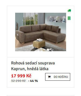 Rohová sedací souprava Kaprun, hnědá látka