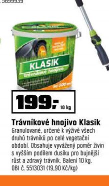 Trávníkové hnojivo Klasik