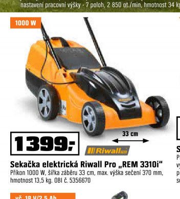 Sekačka elektrická Riwall Pro „REM 3310i
