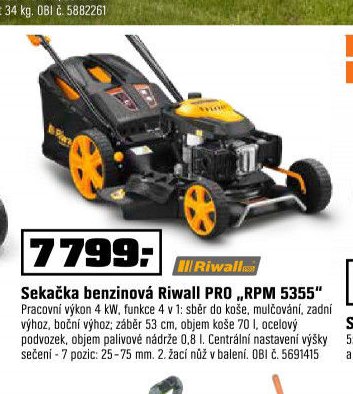 Sekačka benzinová Riwall PRO „RPM 5355