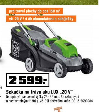 Sekačka na trávu aku LUX „20 V