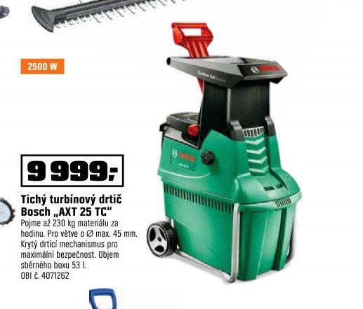 Tichý turbínový drtič Bosch AXT 25 TC