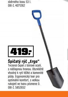 Špičatý rýč Ergo