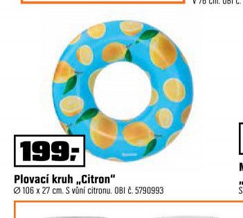 Plovací kruh Citron