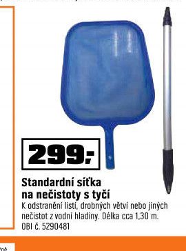 Standardní síťka na nečistoty s tyčí