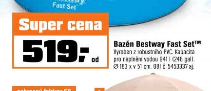 Bazén Bestway Fast Set