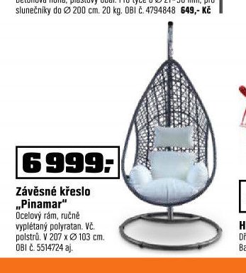 Závěsné křeslo „Pinamar“
