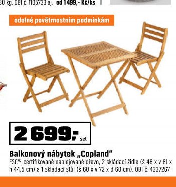 Balkonový nábytek „Copland“