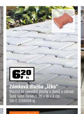 Zámková dlažba „íčko“