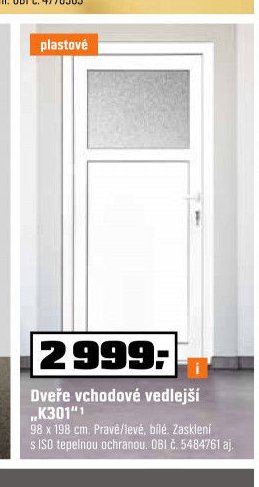 Dveře vchodové vedlejší „K301“