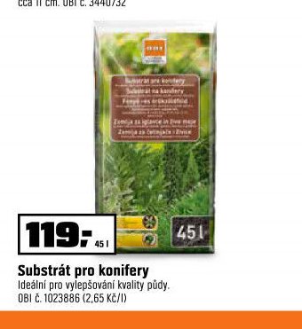 Substrát pro konifery