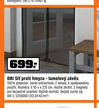 OBI Síť proti hmyzu - lamelový závěs