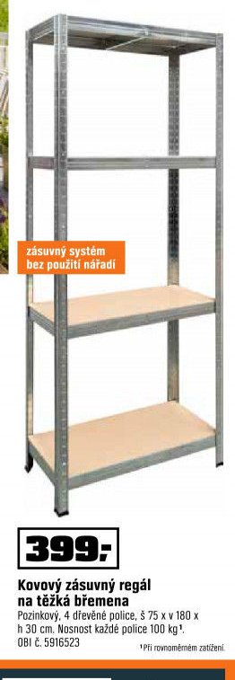 Kovový zásuvný regál na těžká břemena
