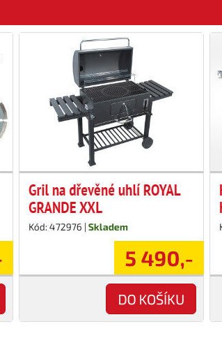 Gril na dřevěné uhlí ROYAL GRANDE XXL