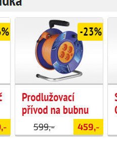 Prodlužovací přívod na bubnu