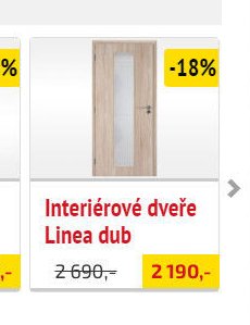 Interiérové dveře Linea dub