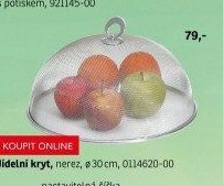 Jídelní kryt, nerez, průměr 30 cm