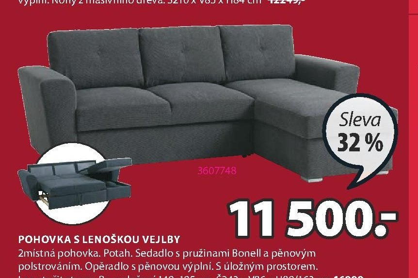 Pohovka s lenoškou VEJLBY