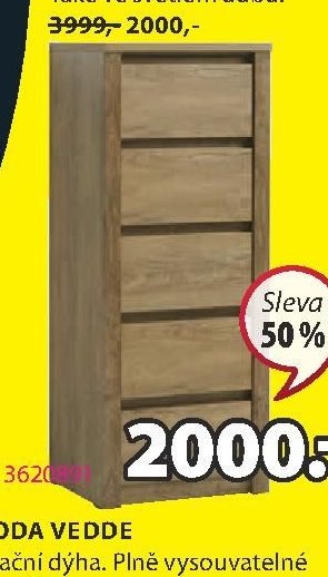 Komoda ve světlém dubu