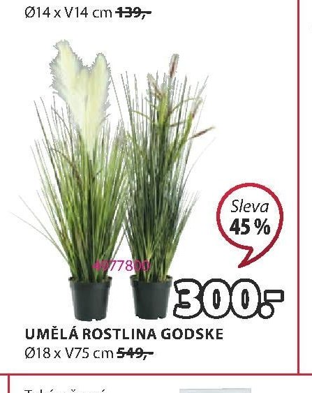 UMĚLÁ ROSTLINA GODSKE