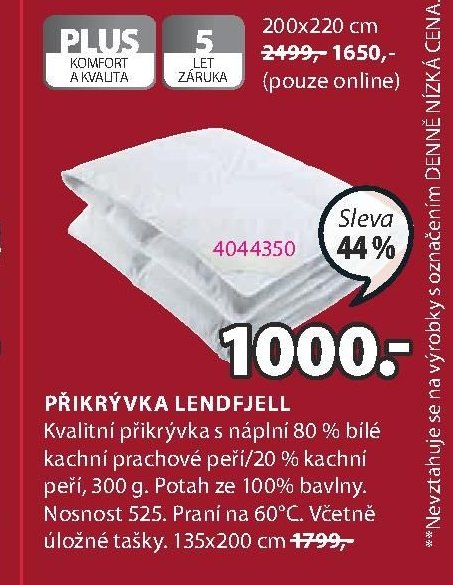 PŘIKRÝVKA LENDFJELL